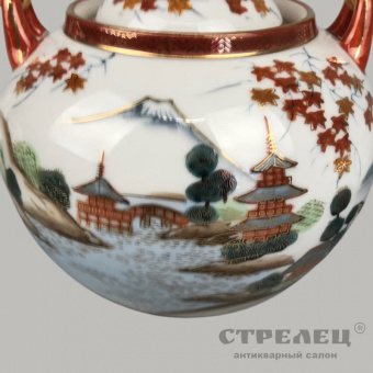 Картинка фарфоровый чайный сервиз на 6 персон. япония